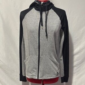 Hurley Gray and Black Long Sleeve Hoodie Relaxed Fit